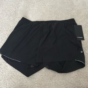 Black athletic shorts with liner